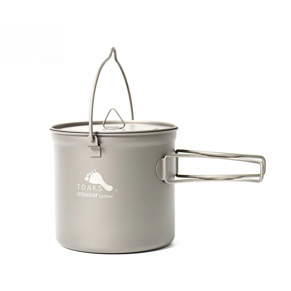 Toaks Titanium 1100ml Pot With Bail Handle | Backwoods